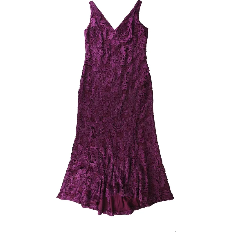 form-fitting dressRalph Lauren Womens Lace Sheath Dress, Purple, 14