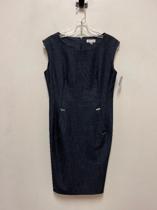 flowy dressDress Casual Short By Calvin Klein In Blue, Size: S