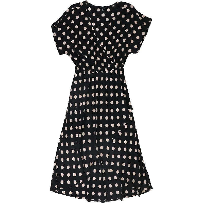 mini dressSanctuary Clothing Womens Polka-Dot Wrap Dress, Black, Medium