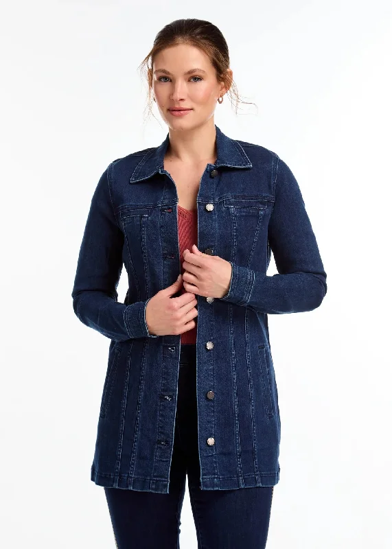 padded coatLong Denim Jacket