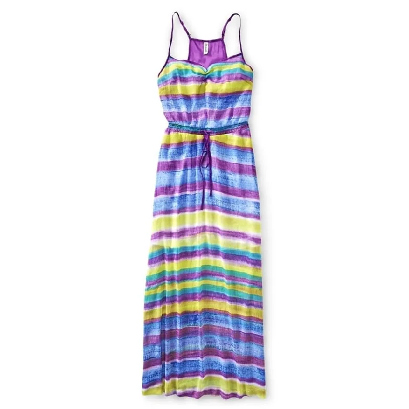 wrap dressAeropostale Womens Chiffon Maxi Dress, Multicoloured, Medium