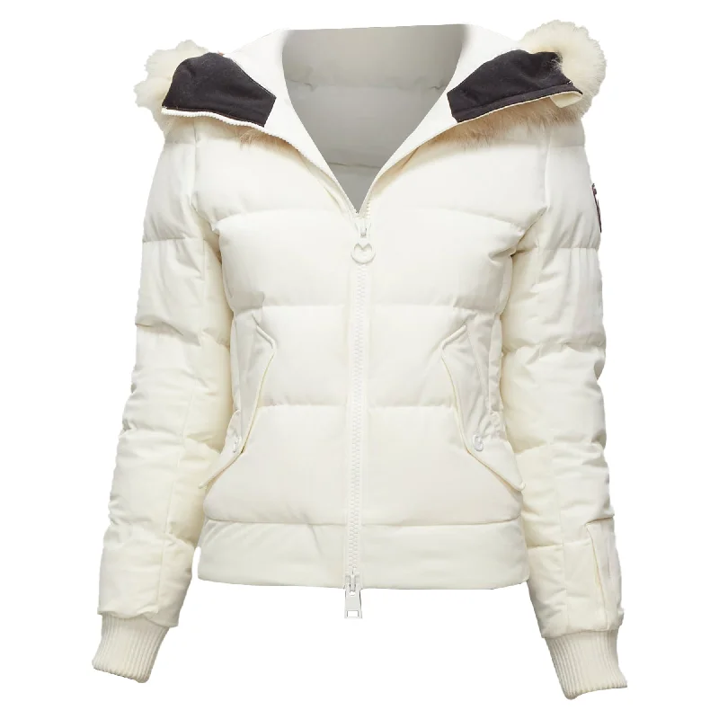 Rossignol fur trim hood logo hooded down puffer jacket