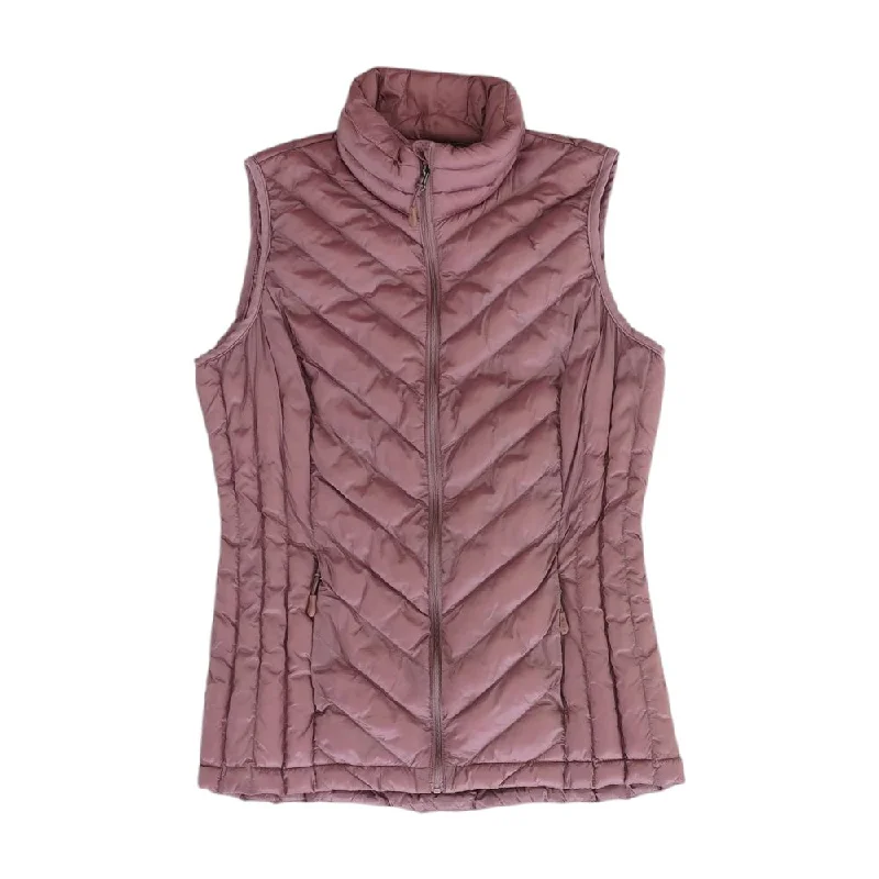 warm outerwearMauve Solid Puffer Vest