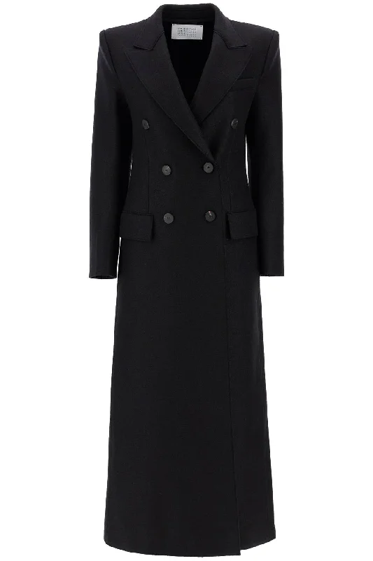 Harris Wharf London Women's Double-Breasted Pressed Wool Coat