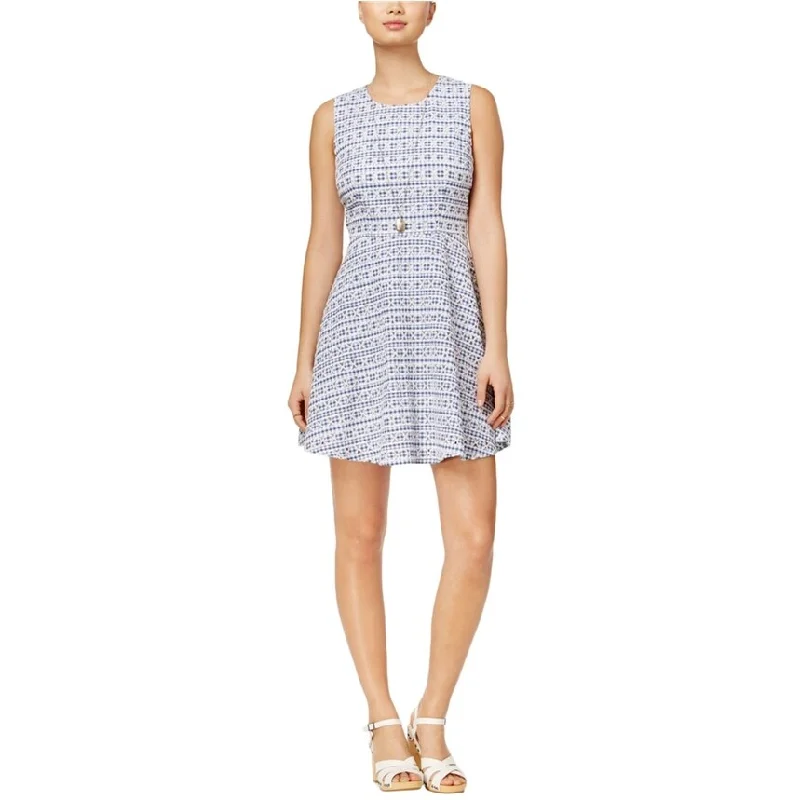 fitted cocktail dressmaison Jules Womens Gingham Fit & Flare Cocktail Dress, Blue, XX-Small