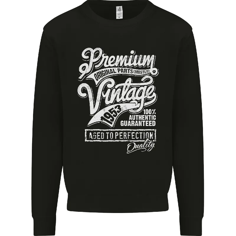 warm workout hoodieAged to Perfection Vintage 71st Birthday 1953 Mens Sweatshirt Jumper