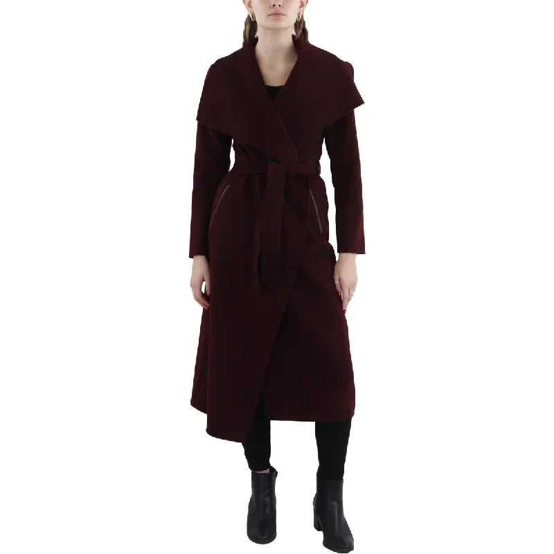 lightweight winter coatMackage Womens Wool Long Wrap Coat