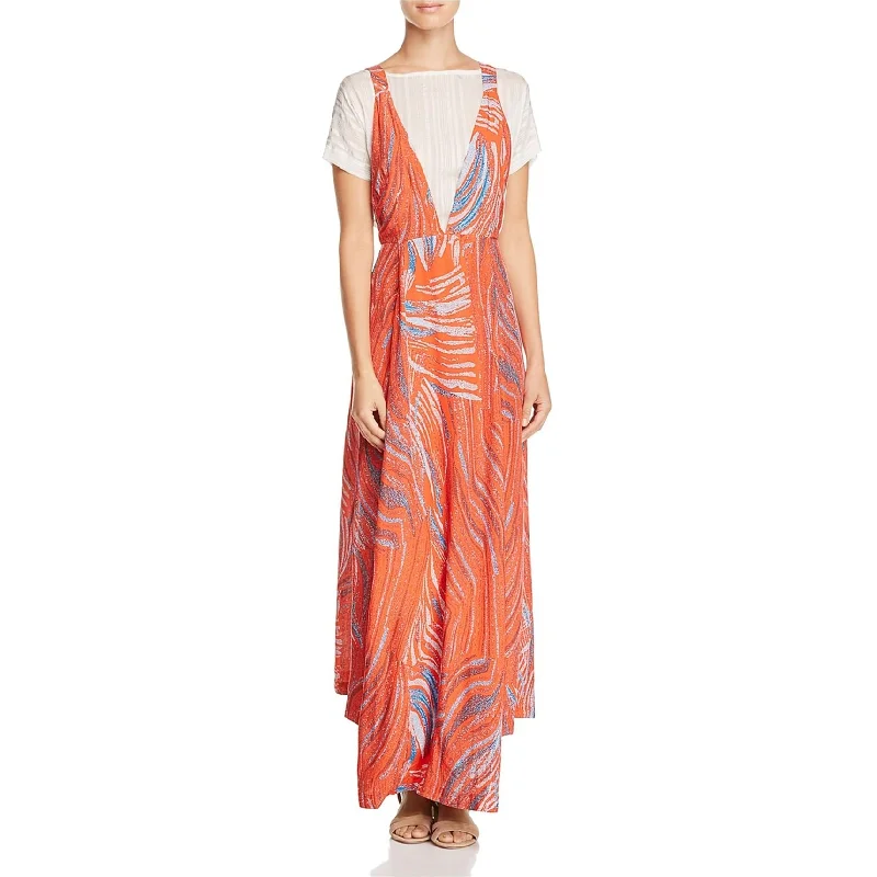 trendy dressFree People Womens A Thousand Kisses Maxi Dress, Orange, X-Small