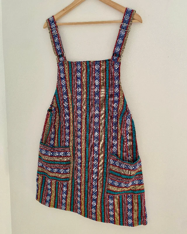 textured dressThai Weave Dungaree Dress L/XL