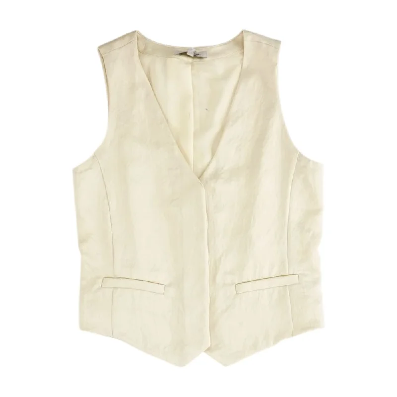 stylish lightweight coatYellow Solid Vest