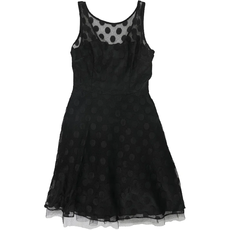 casual day dressBetsey Johnson Womens Polka Dot Cocktail Dress, Black, 2