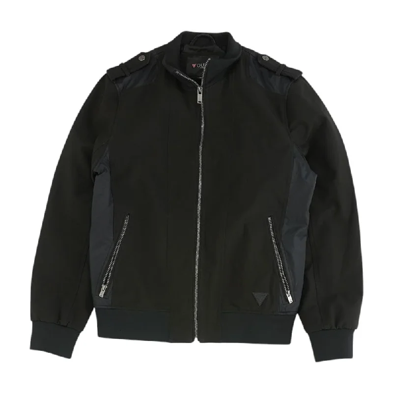 cozy winter coatBlack Solid Bomber Jacket