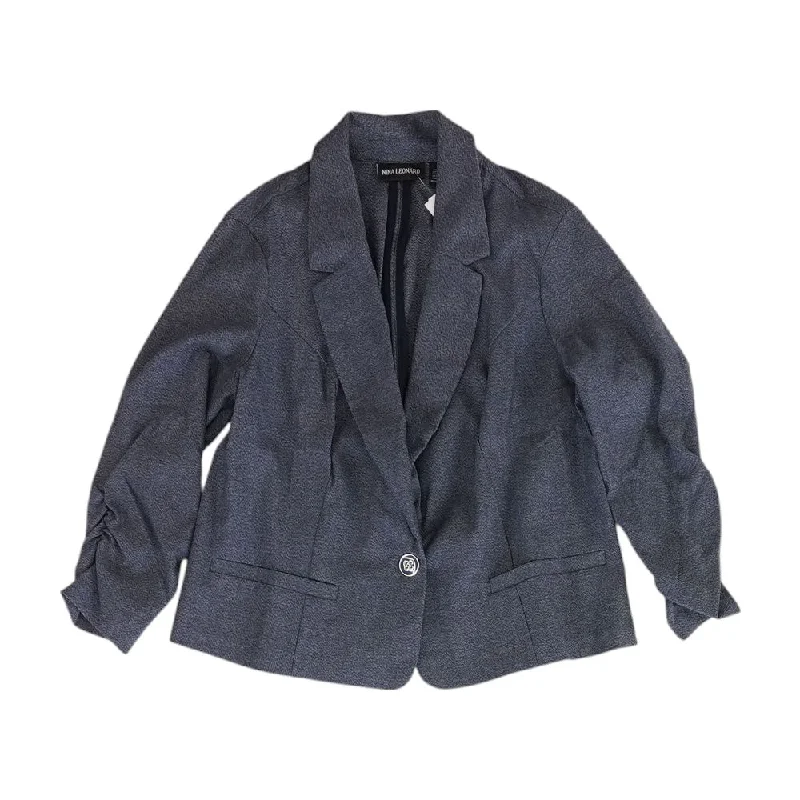 vintage trench coatBlue Solid Blazer