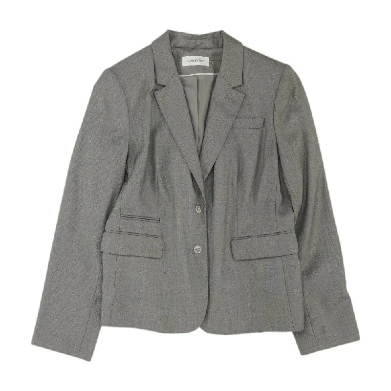 puffer jacketGray Solid Blazer