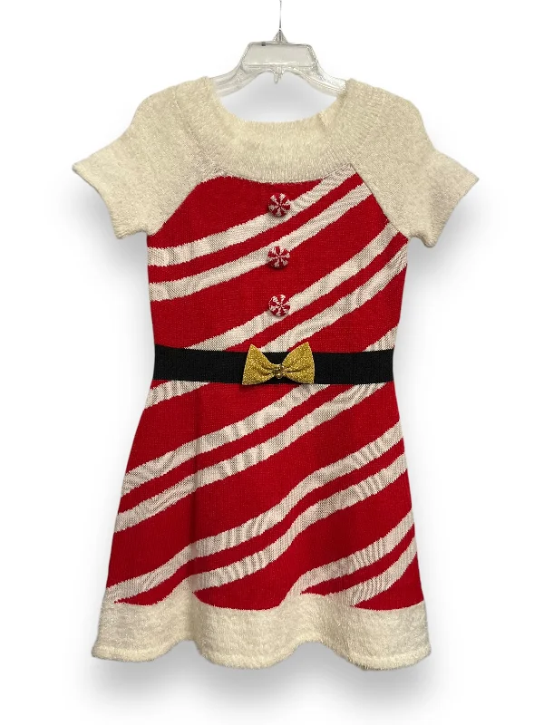 casual summer dressDress Sweater By United States Sweaters In Red & White, Size: S