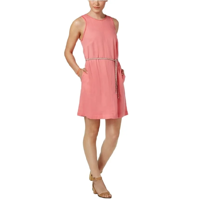 statement dressG.H. Bass & Co. Womens Tie Shirt Dress, Pink, Large