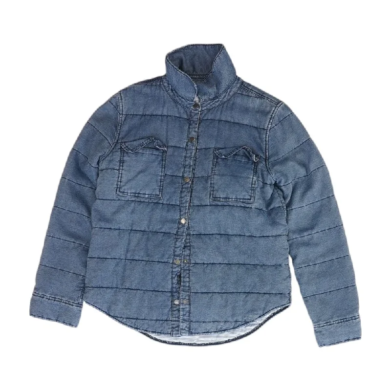 graphic coatBlue Solid Jacket