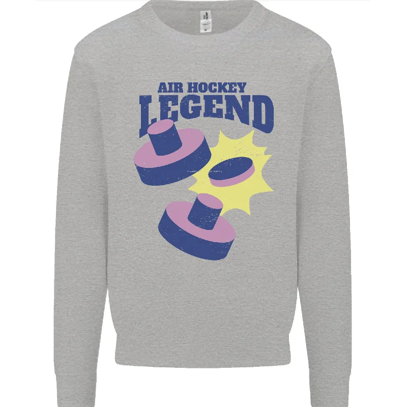 relaxed fit sports hoodieAir Hockey Legend Funny Mens Sweatshirt Jumper