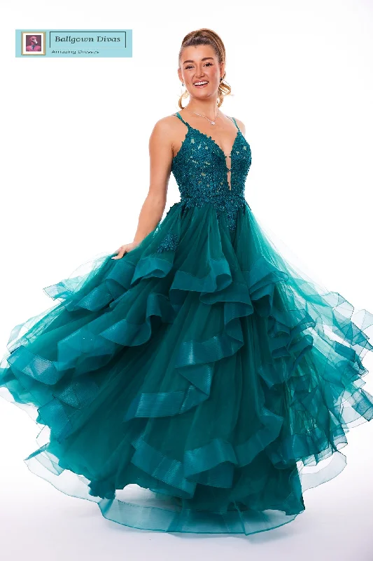 flowy evening dressWaterfall Prom Evening Dress - Reagan