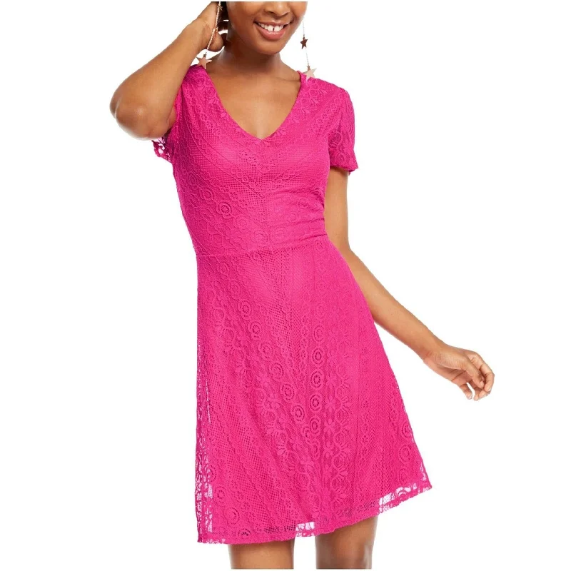 chic shift dressBeBop Womens Lace A-line Dress, Pink, Large