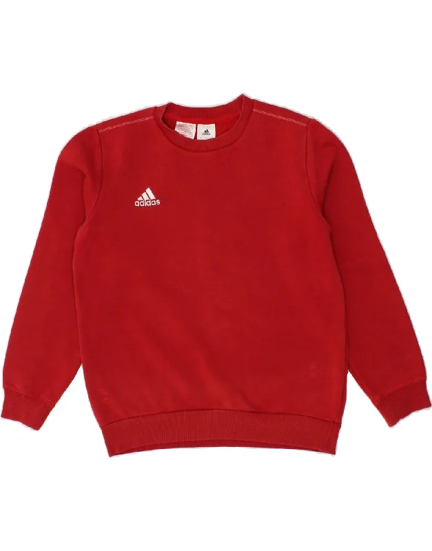 ADIDAS Boys Sweatshirt Jumper 11-12 Years Red Cotton