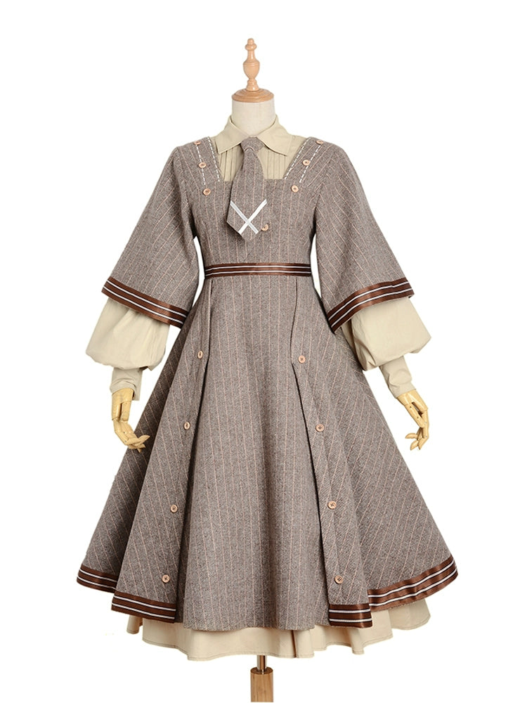 elegant dressMystery Era Vintage Detective Onepiece Set