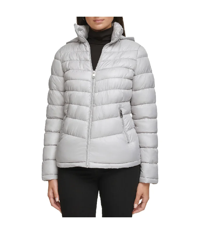 soft coatHooded Packable Jacket W Contrast Lining