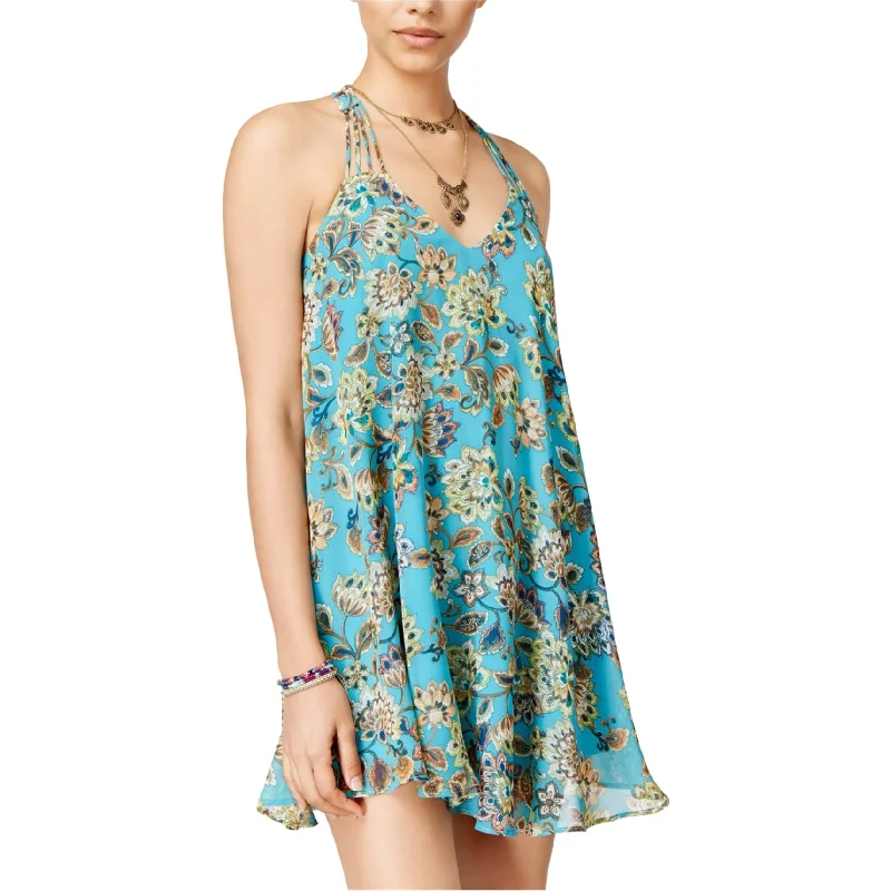 casual evening dressSpeechless Womens Floral Shift Dress, Blue, X-Small