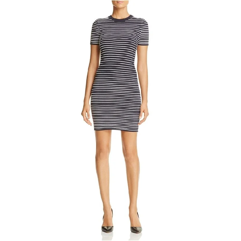 boho dressMichael Kors Womens Ottoman Stripe Bodycon Dress, Blue, X-Large