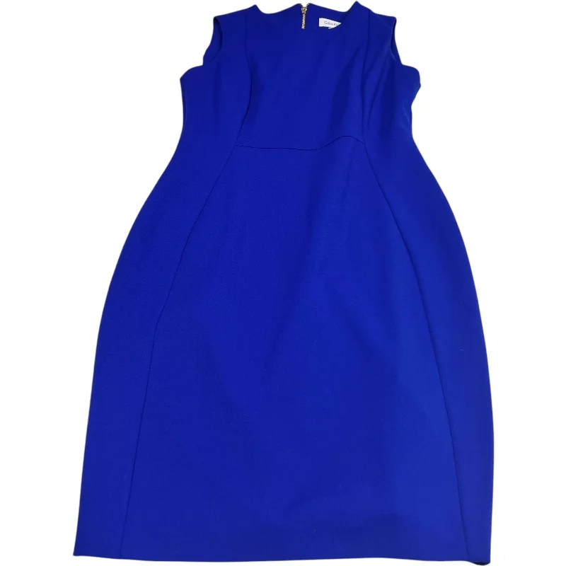 casual knit dressDress Work By Calvin Klein In Blue, Size: M