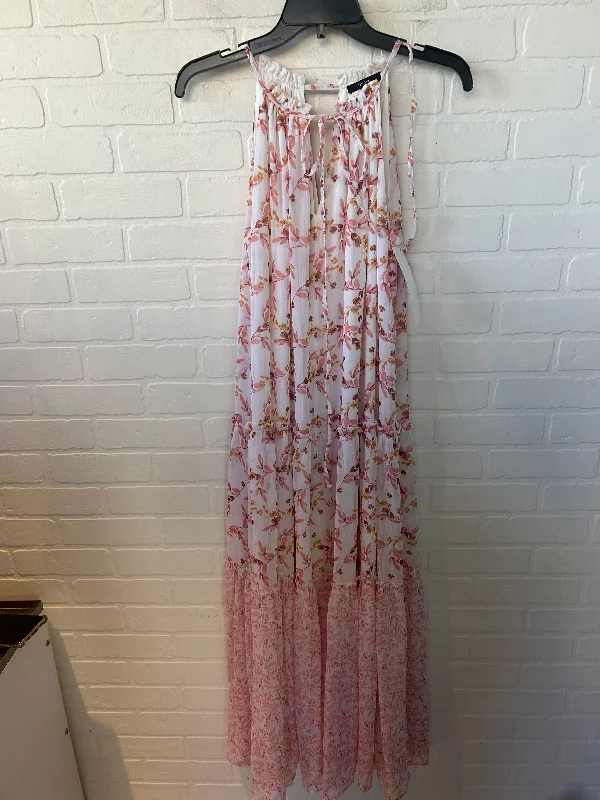 v-neck dressDress Casual Maxi By DREW In Pink & White, Size: M