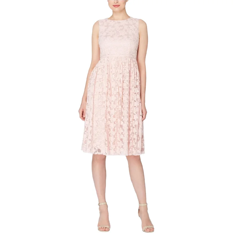 cocktail party dressCatherine Malandrino Womens Reva Lace A-line Fit & Flare Dress, Pink, 10