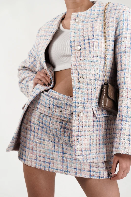 oversized trench coatFrosted Grace Tweed Blazer