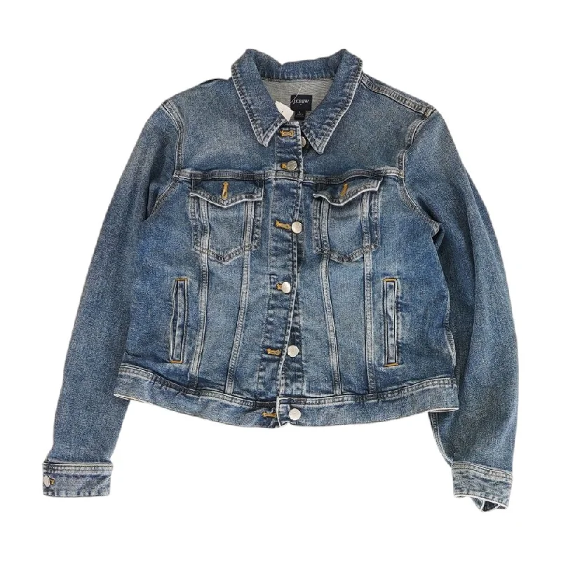 cozy coatBlue Solid Denim Jacket