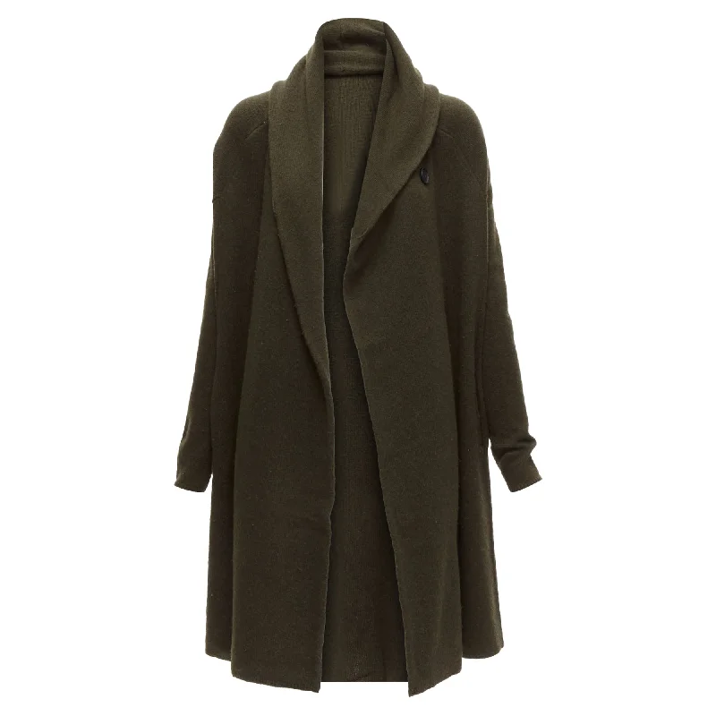 Vince yak wool shawl neck single button wrap cardigan coat