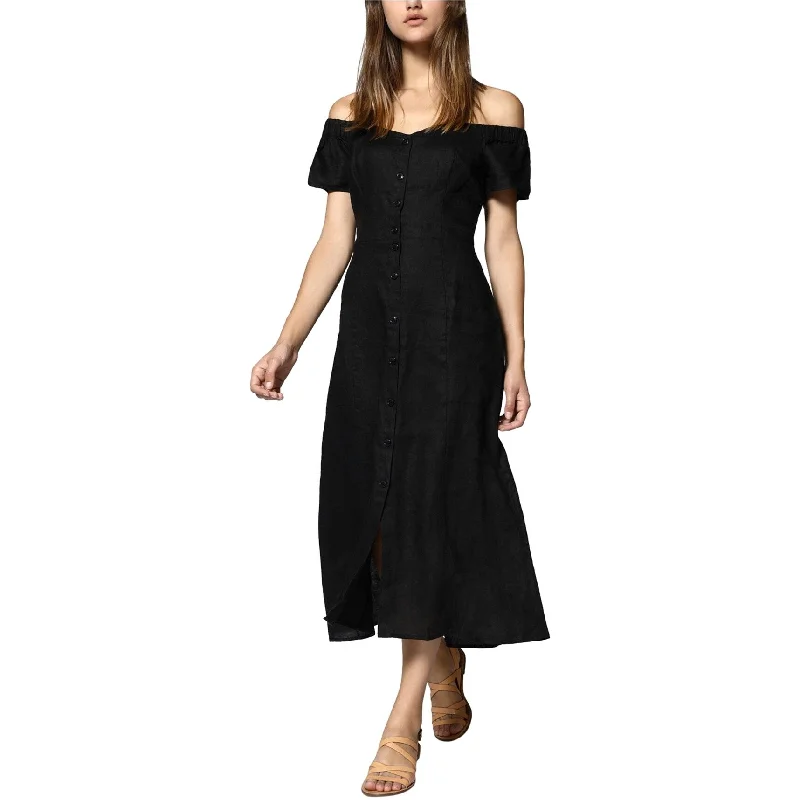 office dressSanctuary Clothing Womens Sunset Off-Shoulder Dress, Black, X-Small