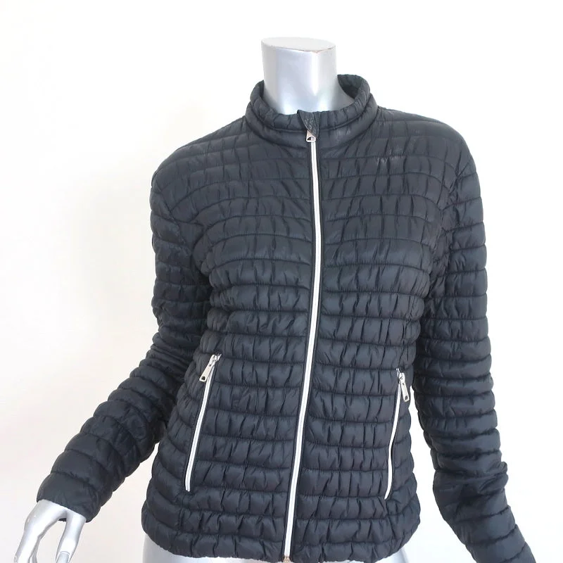 cozy fleece coatReplay Quilted Puffer Jacket Black Size Small