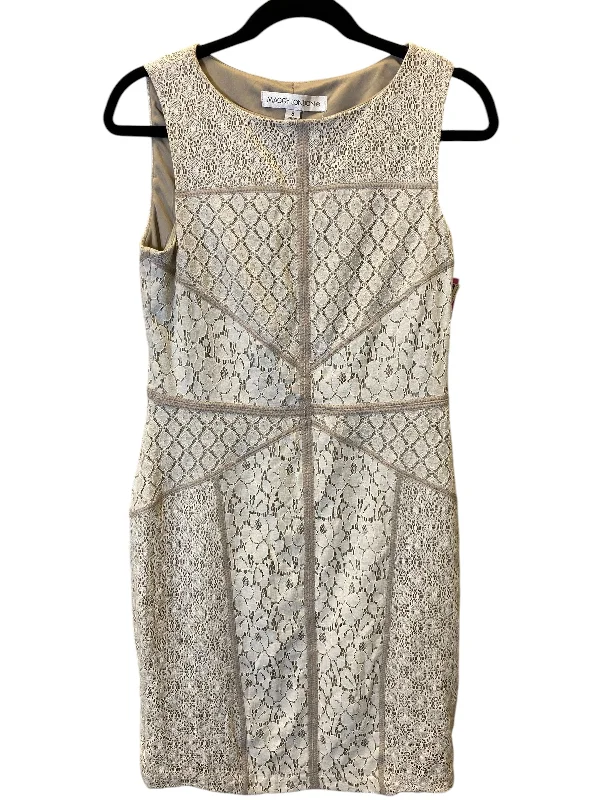 cocktail dressDress Casual Short By Maggy London In Beige, Size: 8