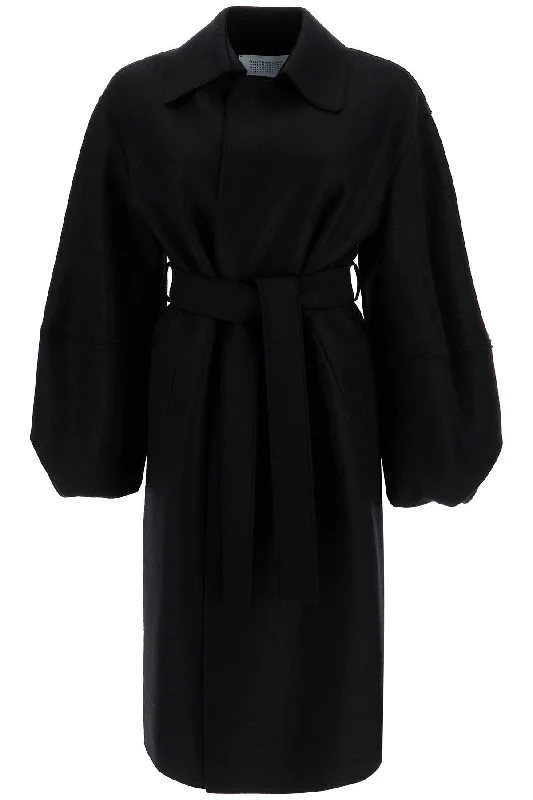 Harris Wharf London Women's Pressed Wool Robe Coat With Nine Words