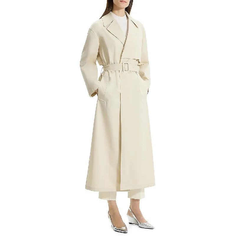 comfortable outerwearTheory Womens Wrapped Belted Trench Coat