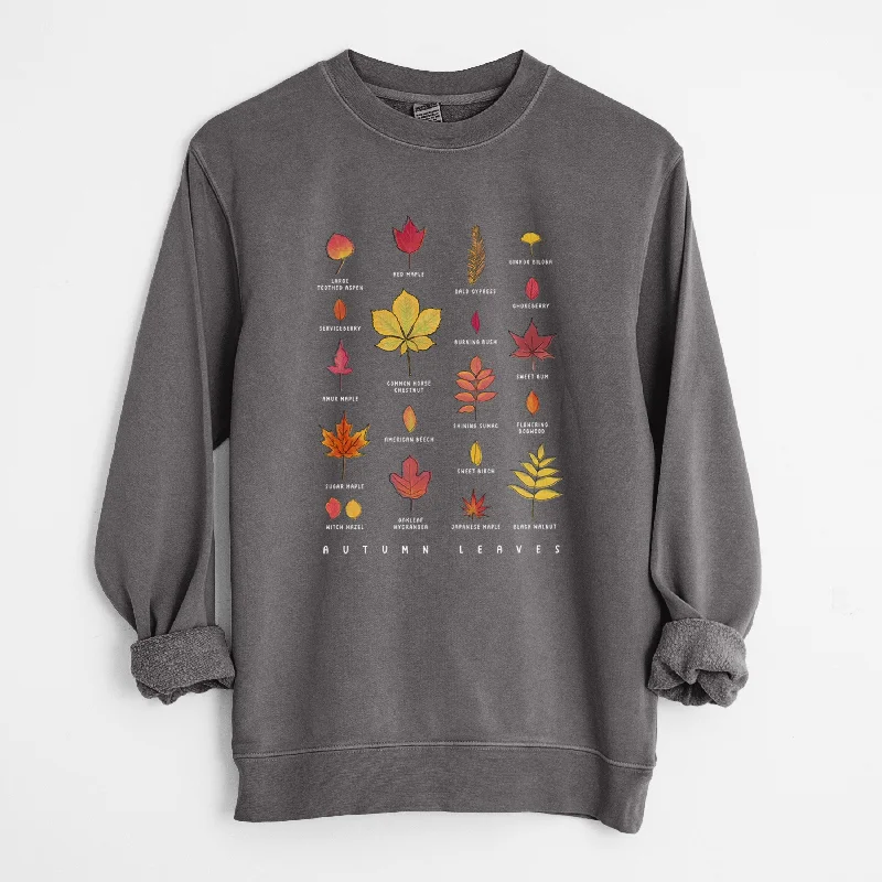 urban sports sweatshirtVibrant Autumn Leaves Chart - Unisex Pigment Dyed Crew Sweatshirt