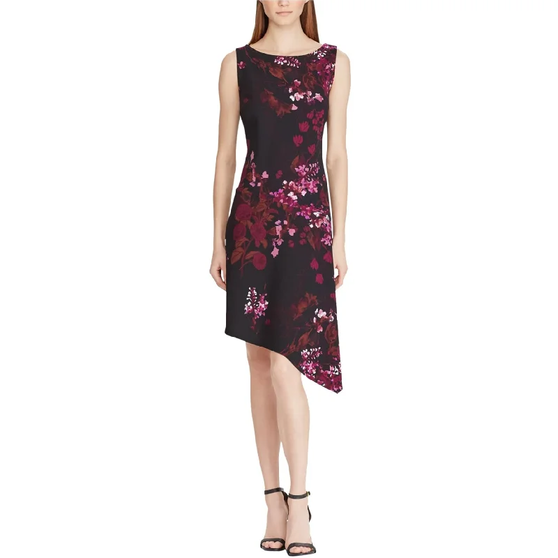 statement dressAmerican Living Womens Floral Asymmetrical Dress, Purple, 4