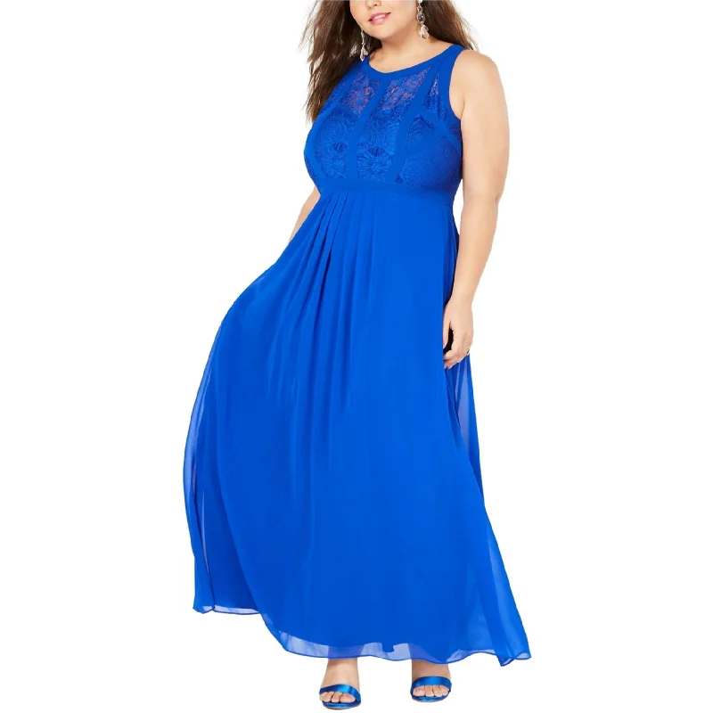 casual shift dressCity Chic Womens Panelled Bodice Gown Dress, Blue, XL/22W