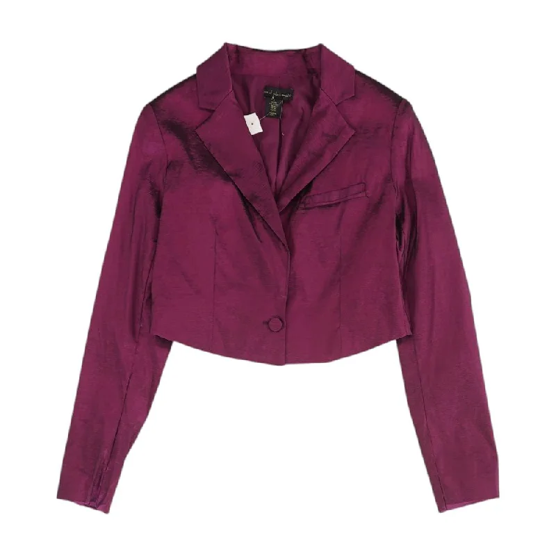 oversized puffer coatMagenta Solid Blazer