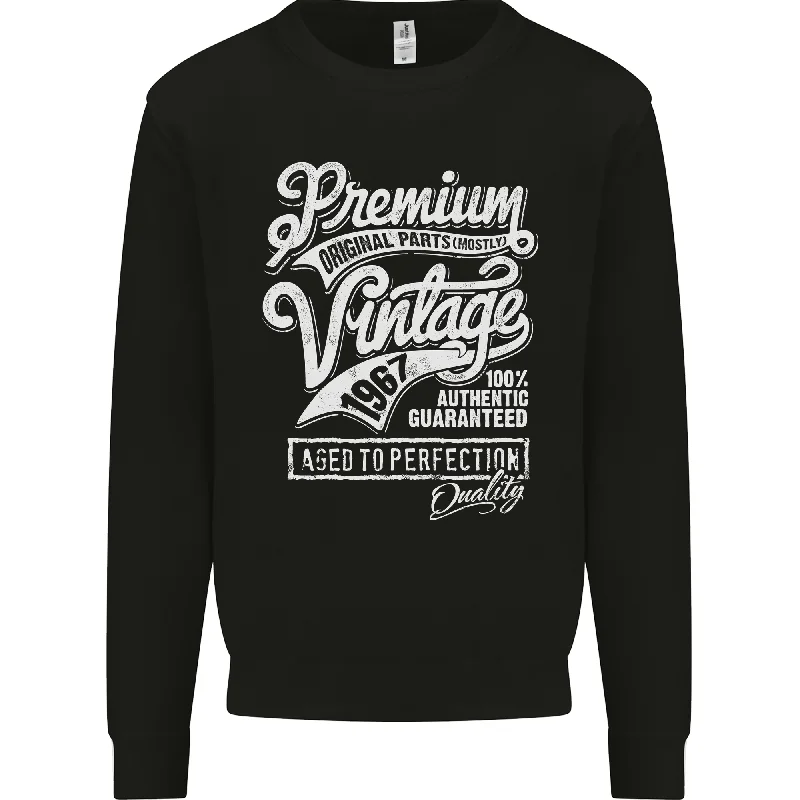 breathable gym hoodieAged to Perfection Vintage 57th Birthday 1967 Mens Sweatshirt Jumper