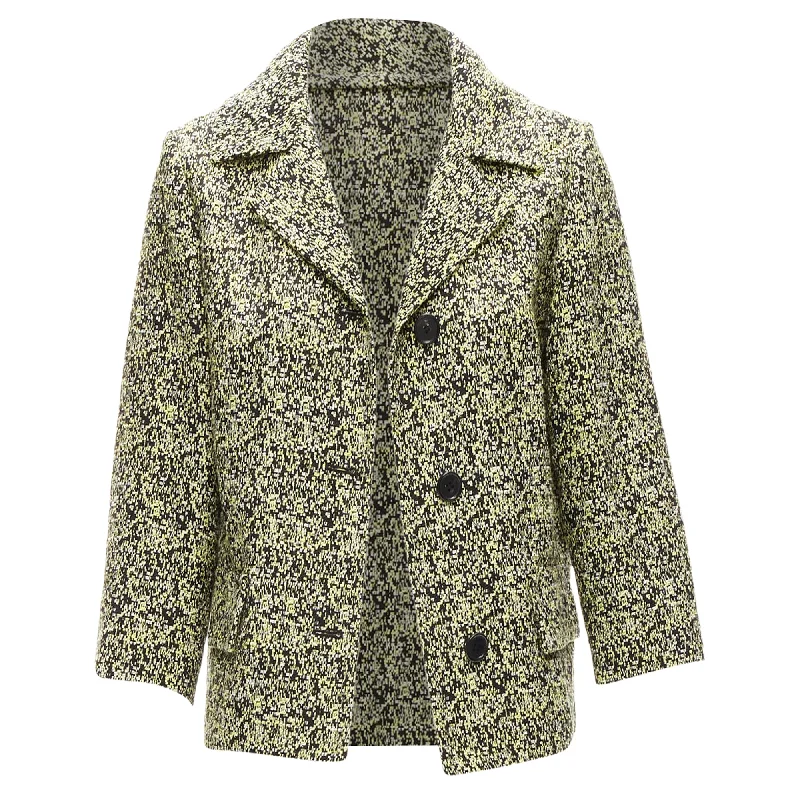 Marni speckle jacquard cotton blend cropped jacket