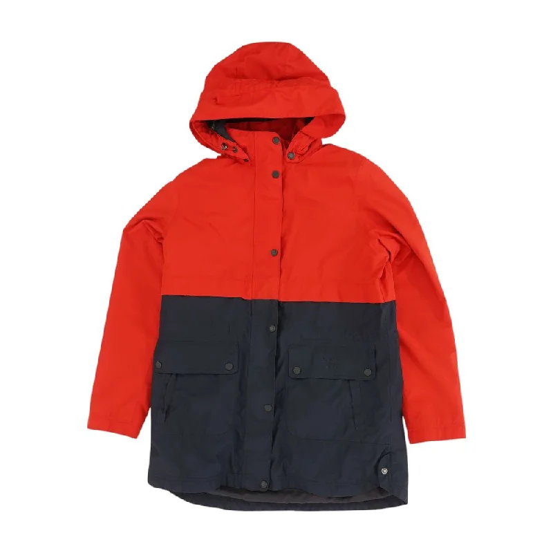 relaxed winter jacketNavy Color Block Puffer Jacket