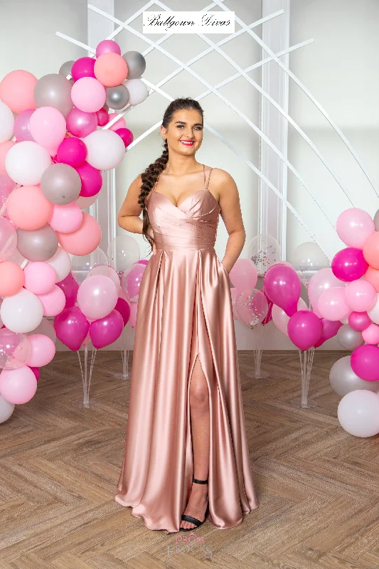 formal dressProm Dress - Satin Pleats