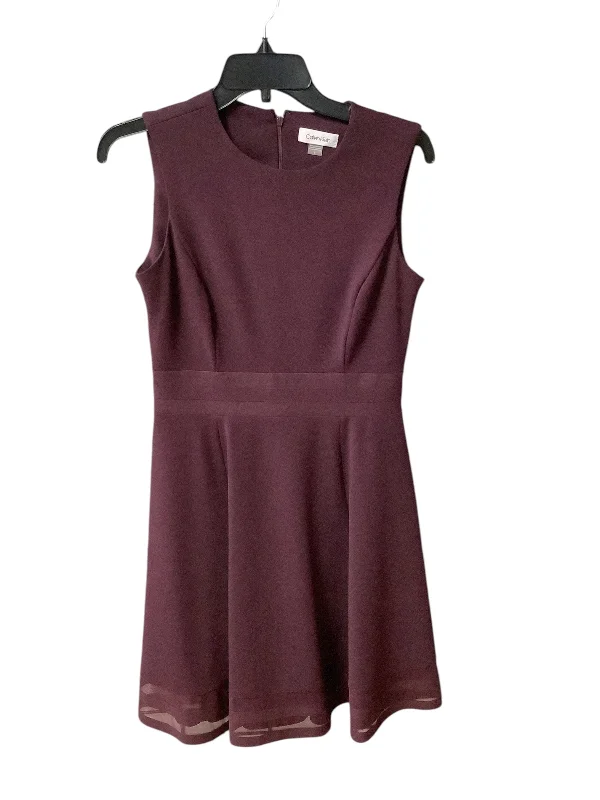 long sleeve dressDress Party Short By Calvin Klein In Maroon, Size: 6