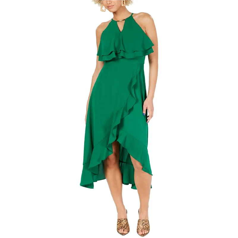 floral wrap dressKensie Womens Popover Ruffled Dress, Green, 6